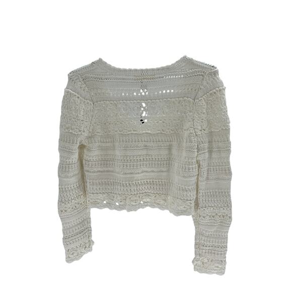 Loveshackfancy 'Middleton' White Cotton Cardigan Size M - Picture 3 of 4